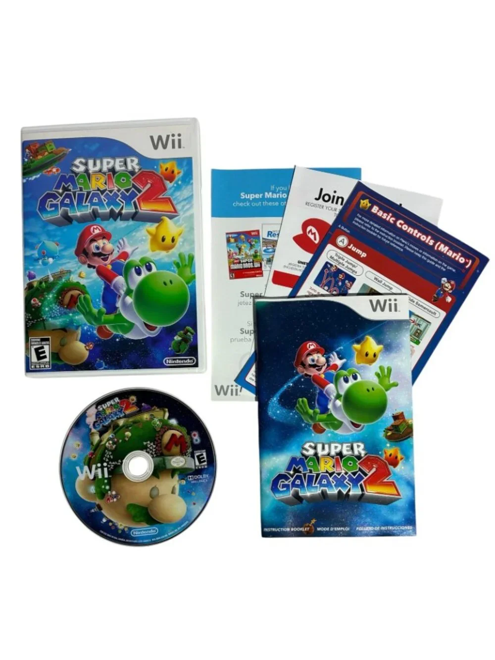 Super Mario Galaxy 1 and 2 Nintendo Complete CIB Tested Working Game Case Manual
